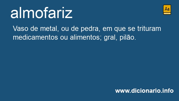 Significado de almofariz