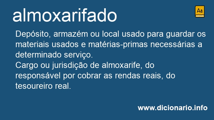 Significado de almoxarifado