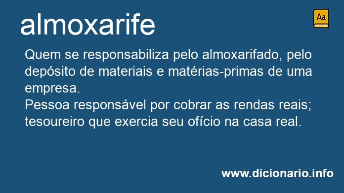 Significado de almoxarife