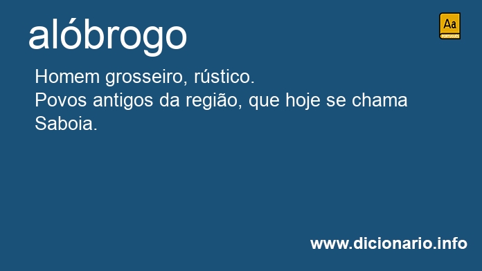 Significado de albrogo