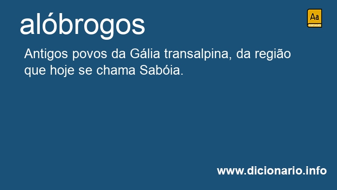 Significado de albrogos