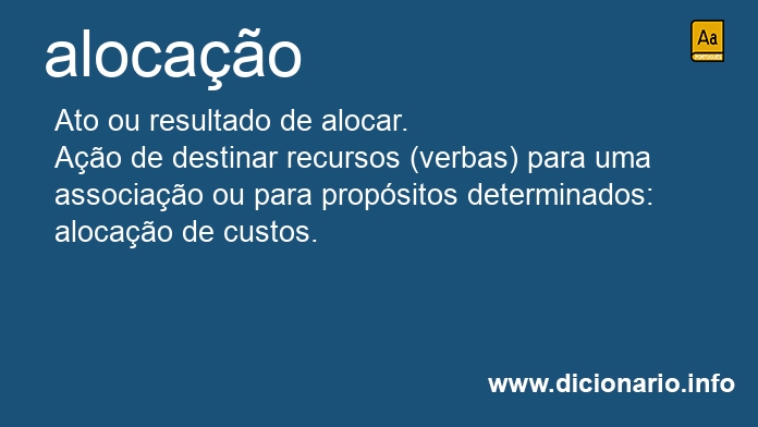 Significado de alocaes