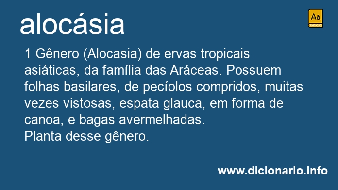 Significado de alocsia