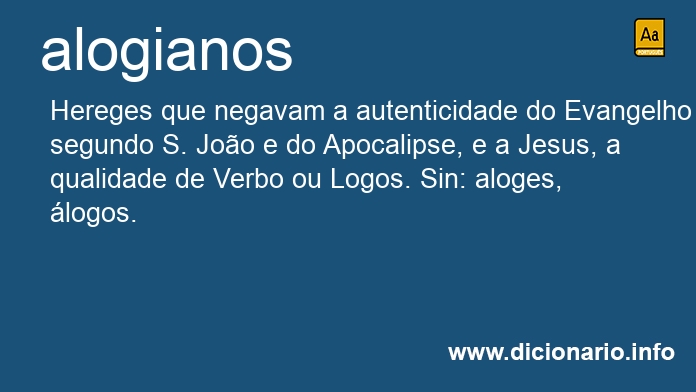 Significado de alogianos