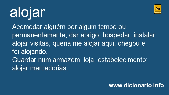 Significado de alojar