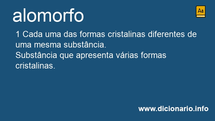 Significado de alomorfo