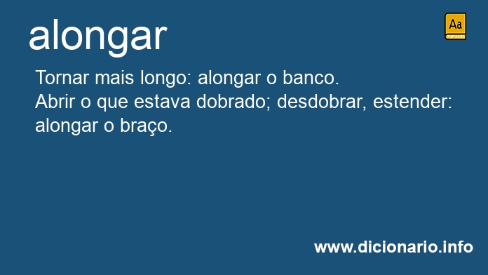 Significado de alongar