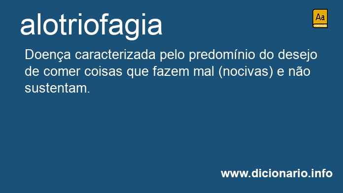 Significado de alotriofagia