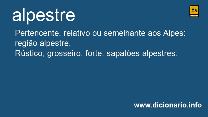 Significado de alpestre