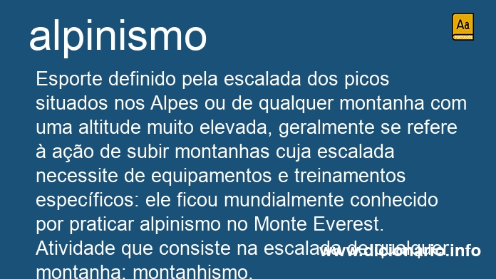 Significado de alpinismo