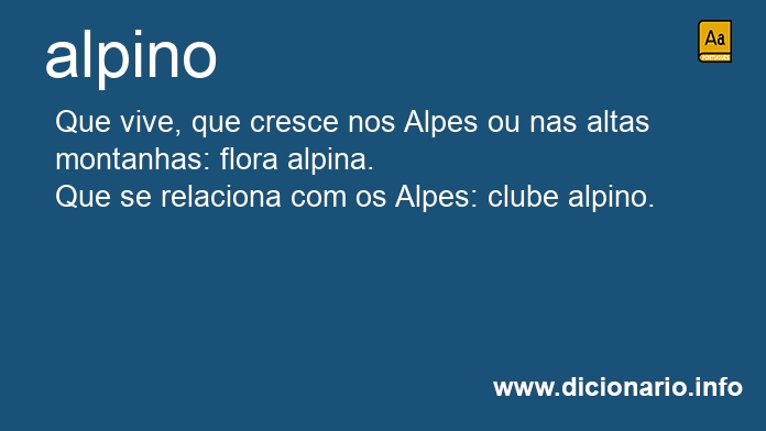 Significado de alpino