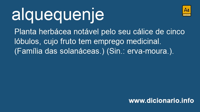 Significado de alquequenje