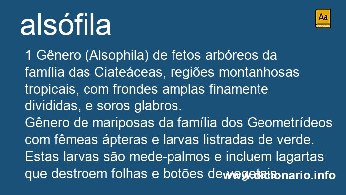 Significado de alsfila