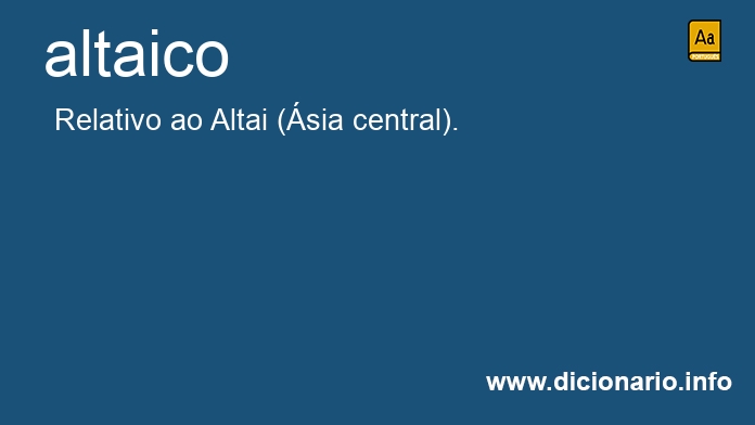 Significado de altaico