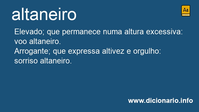 Significado de altaneiros