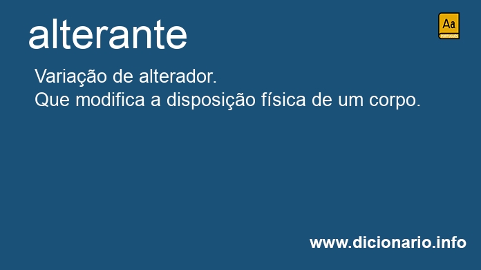 Significado de alterante