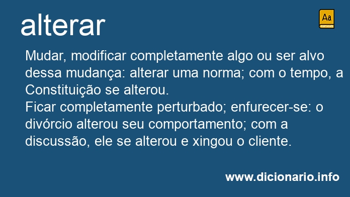 Significado de alterar