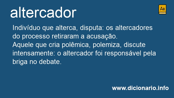 Significado de altercadores