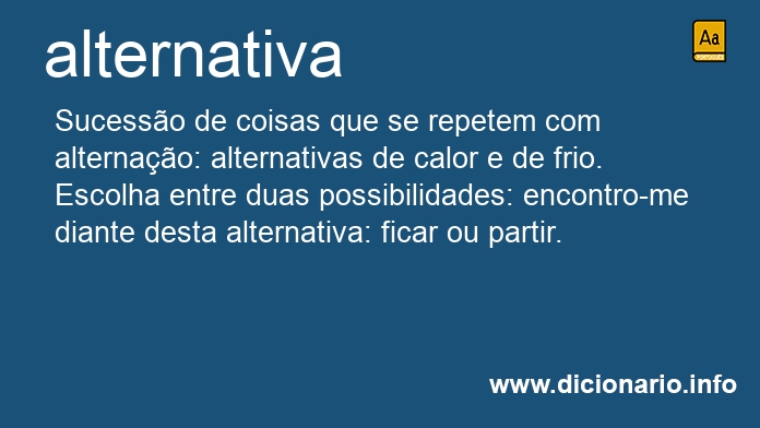 Significado de alternativa