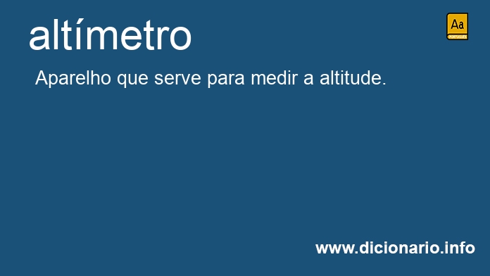 Significado de altmetro