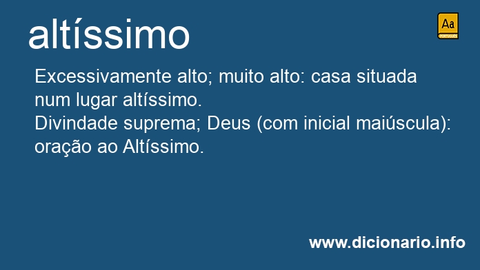 Significado de altssima