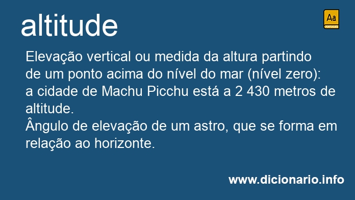 Significado de altitudes