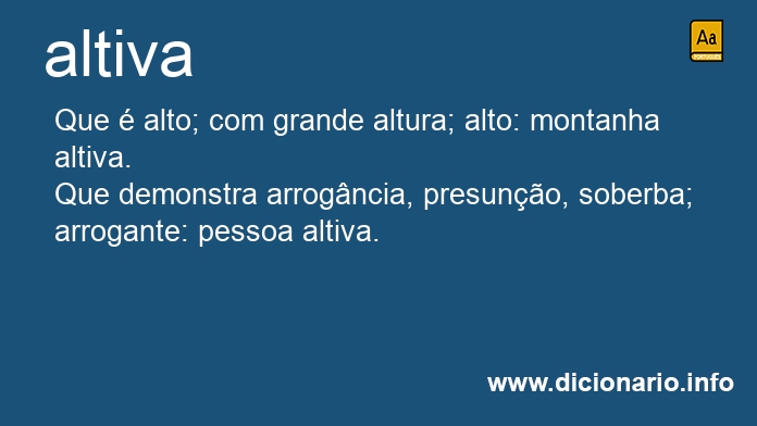 Significado de altiva