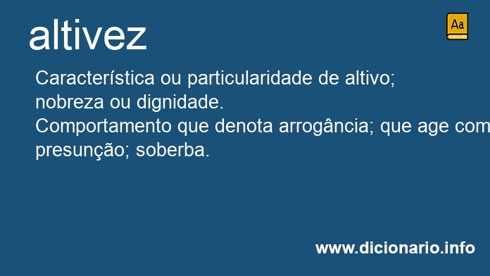 Significado de altivez