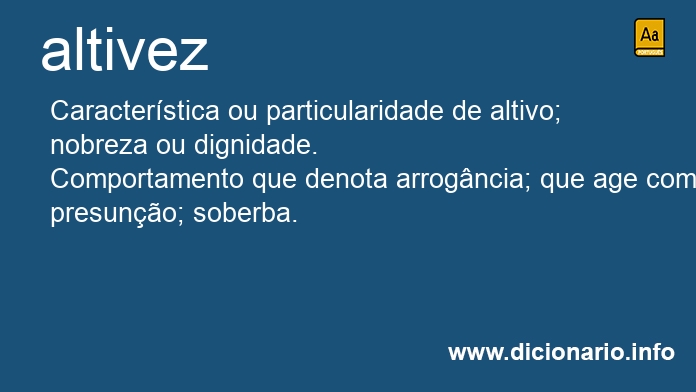 Significado de altivez