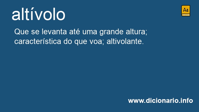 Significado de altvolo