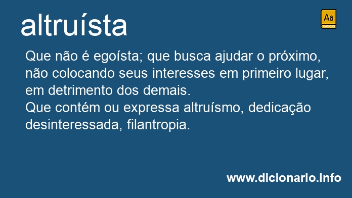 Significado de altrusta