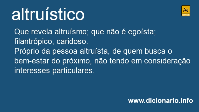 Significado de altrustica