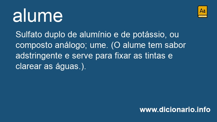 Significado de alume