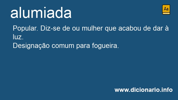 Significado de alumiada