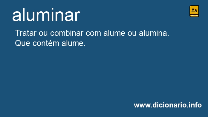 Significado de aluminar