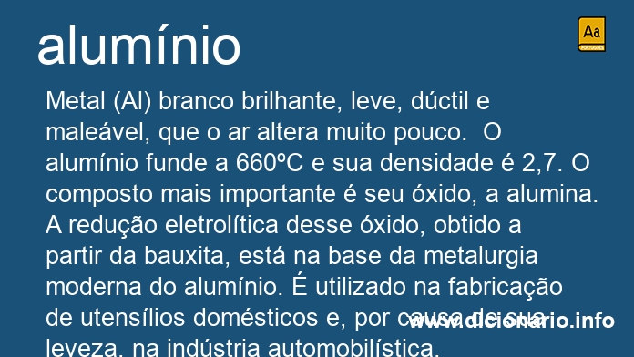 Significado de alumnio