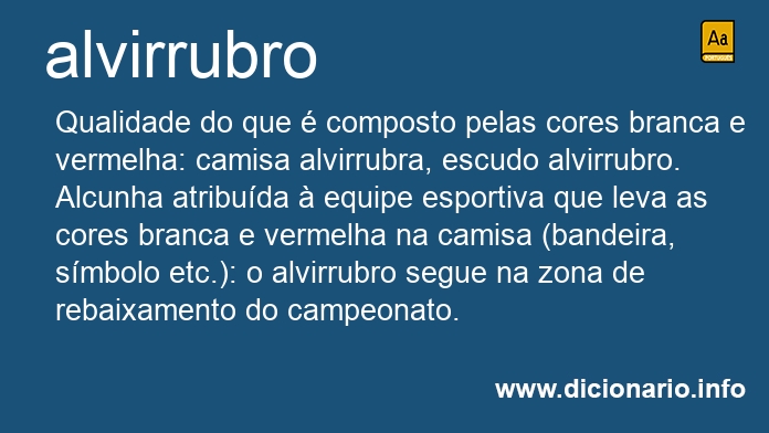 Significado de alvirrubro