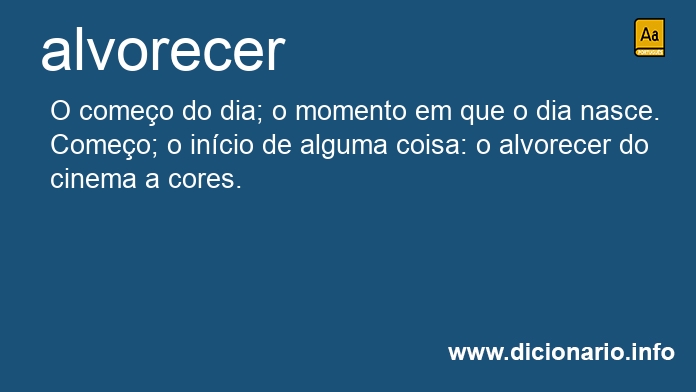 Significado de alvorecers