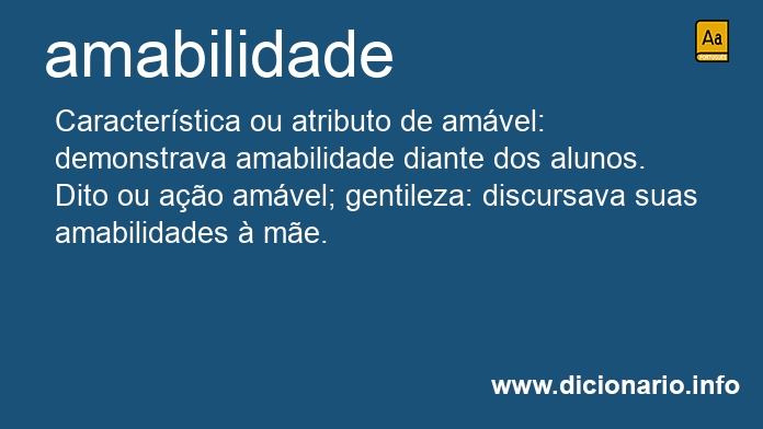 Significado de amabilidade