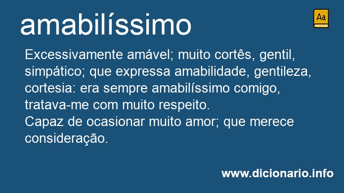 Significado de amabilssimo