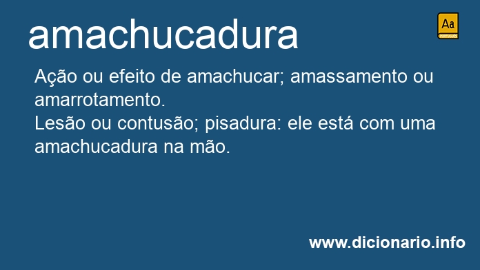 Significado de amachucadura