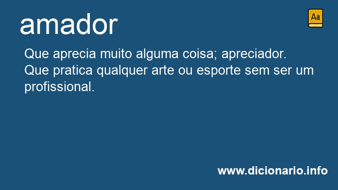 Significado de amador