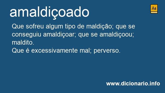 Significado de amaldioada