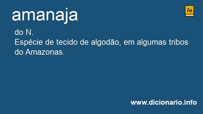 Significado de amanaja