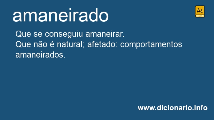 Significado de amaneirados