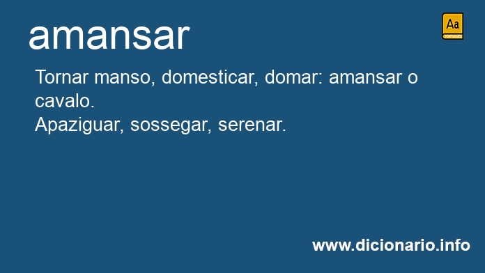 Significado de amansar