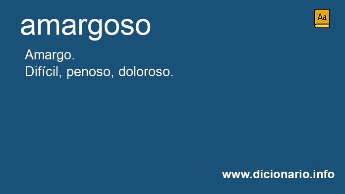 Significado de amargosos