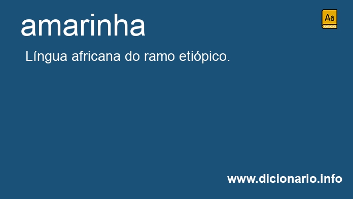Significado de amarinha