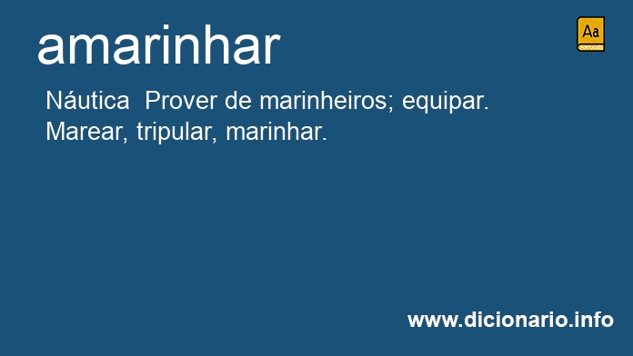Significado de amarinhar