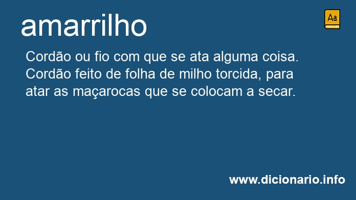 Significado de amarrilhos